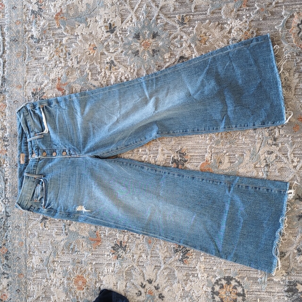 Mother High Rise Wide Leg Jeans
